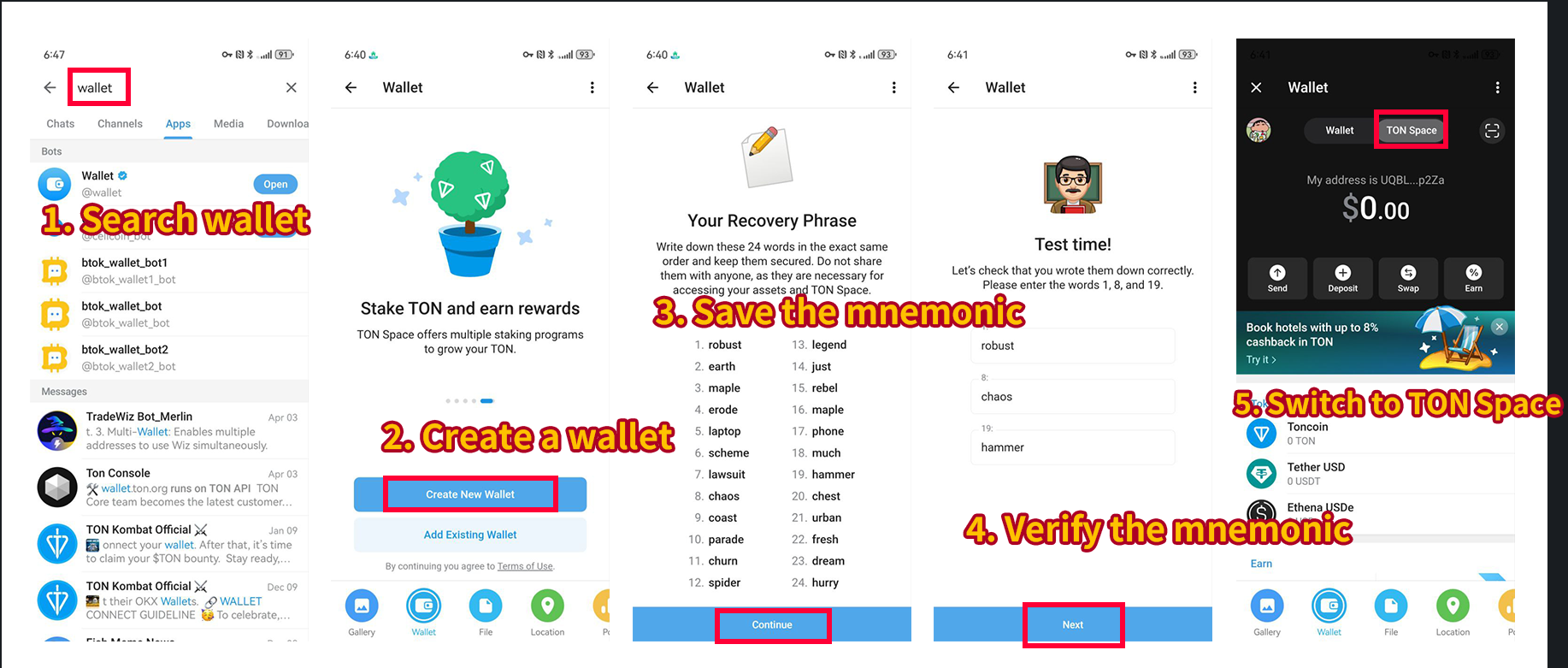 Create Wallet